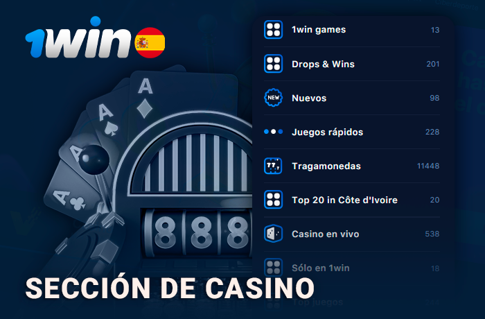 Acerca de la sección de casino en línea 1Win