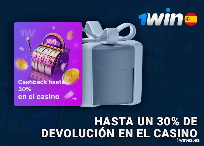 Consigue hasta un 30% de devolución en el casino online 1Win