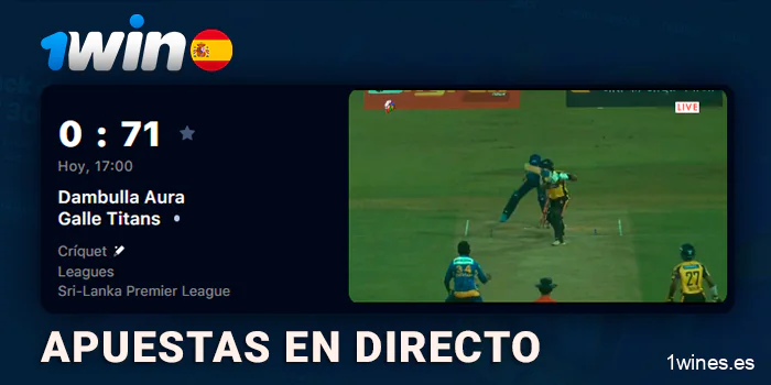 Haga sus apuestas en directo en 1Win