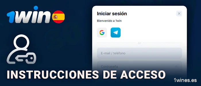 Autorización a la cuenta 1Win