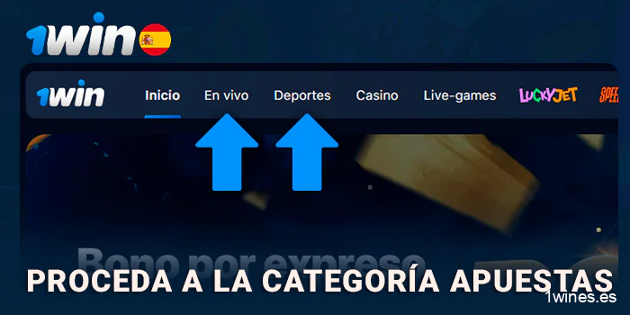 Elija una categoría de apuestas deportivas en 1Win