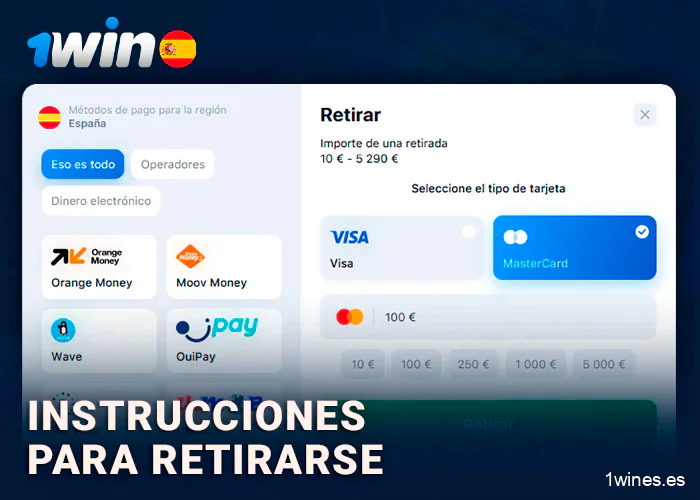 Cómo retirar dinero de la cuenta 1Win