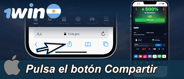 Presiona el botón Compartir
