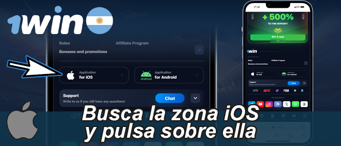 Pulse el botón iOS