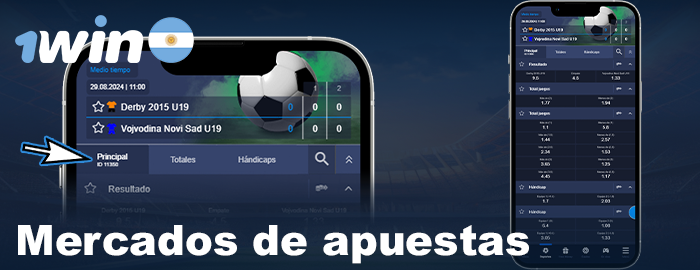 Opciones de mercados en 1win