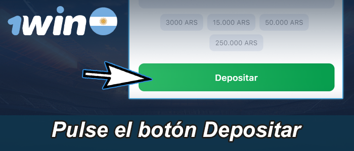 Haga clic en Depósito para ir al sitio de pago