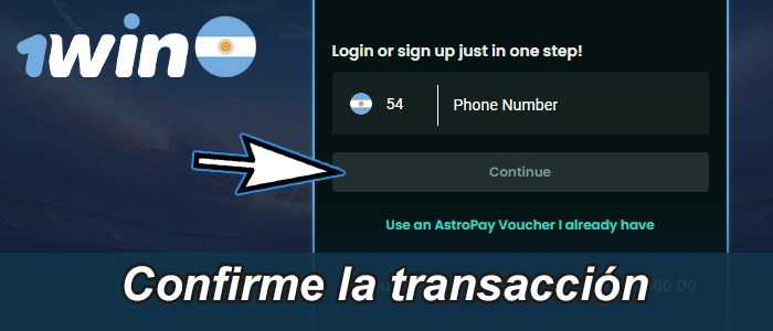 Confirmar la transacción