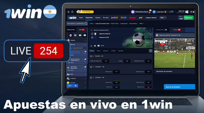 Apuestas live en 1win