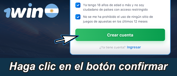 Pulse el botón de confirmación