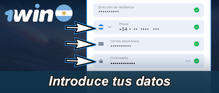 Introducir datos personales