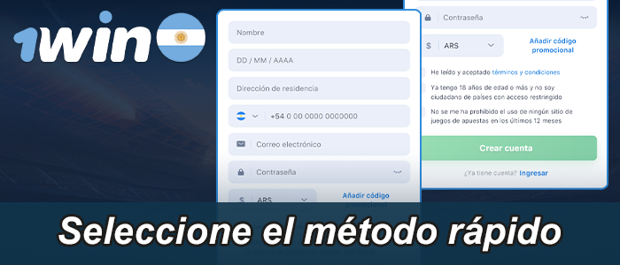 Seleccionar método rápido