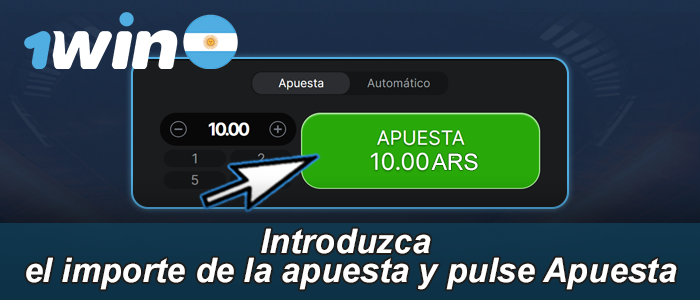 Coloca tu apuesta en Aviator ingresando el monto y presiona Apostar