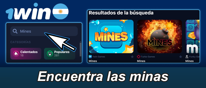 Encuentre minas en el sitio web de 1win