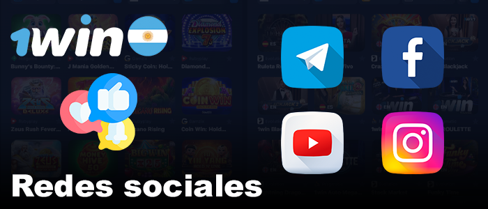 Soporte en redes sociales en 1win AR