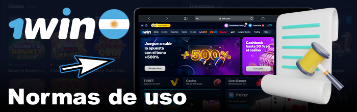 Normas de uso del perfil en 1win Argentina